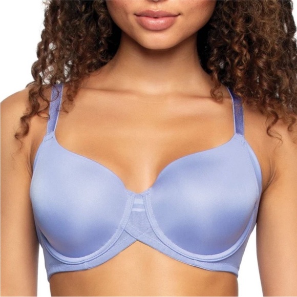 Felina Paramour Marvelous Side Smoothing T Shirt Bra  Underwire Periwinkle 42C - Picture 1 of 7